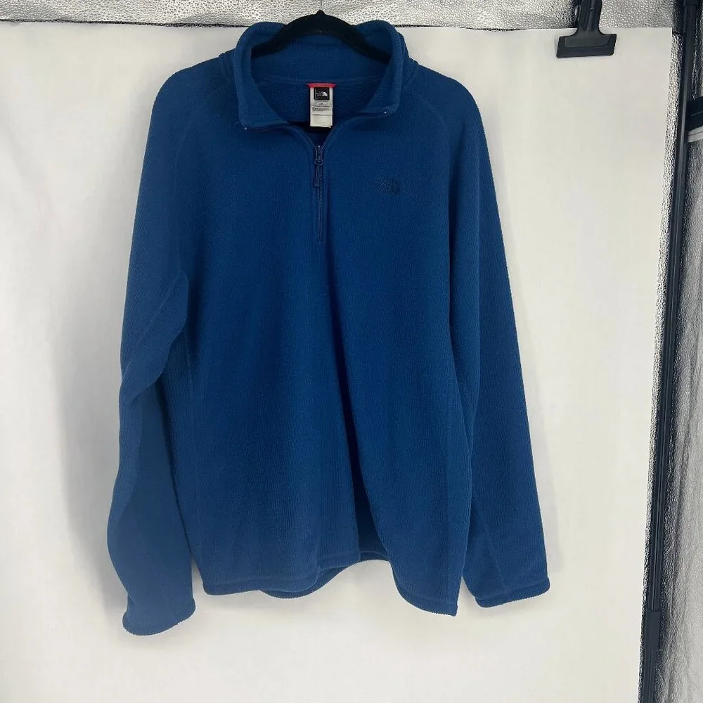 North Face Blue Quarter Zip - Size L